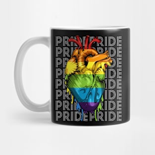 LGBT - Rainbow Anatomical Heart - Gay Pride Equality Love Mug